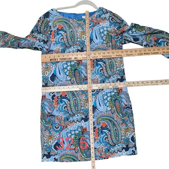 J. Crew Factory Paisley print shift dress size 4 - Picture 4 of 5